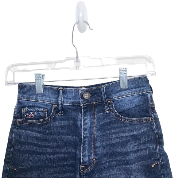 Hollister Blue Jean Denim Shorts Size 0 / W24 - Picture 2 of 10